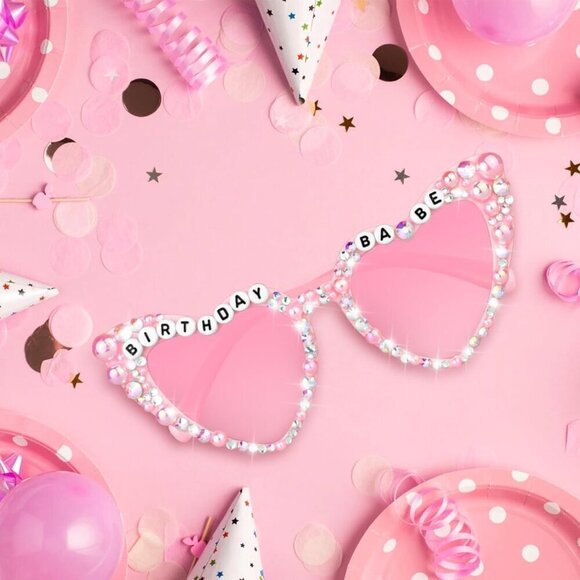 Birthday Girl' Sunglasses - Pink Party Glasses for Women, Gifts, Accessories and - Picture 5 of 7